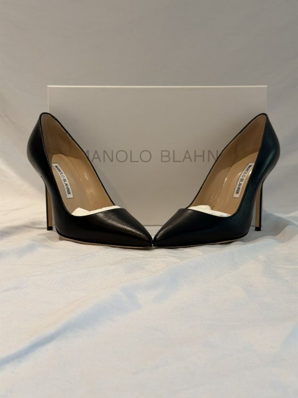 Manolo Blahnik Black Leather Pumps Size 36 BNIB